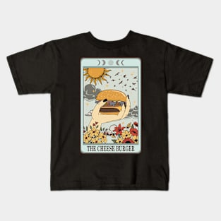 Funny food tarot cheese burger Kids T-Shirt